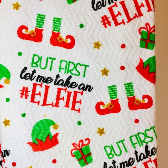 2 Xmas Let me take an #elfie Kitchen Towels Selfie - Picture 5 of 6